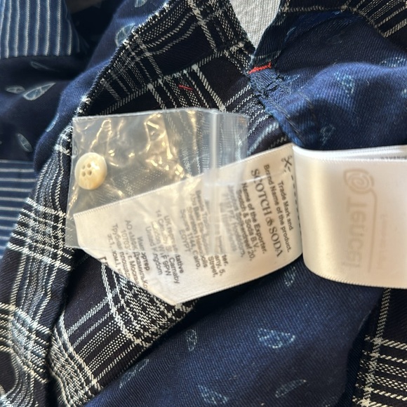 Scotch & Soda Brand casual button-up shirt short sleeved, mixed pattern. - Picture 5 of 5